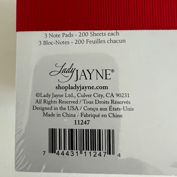 Lady Jayne Christmas Holiday Stacked Notepad - NEW - Picture 3 of 5